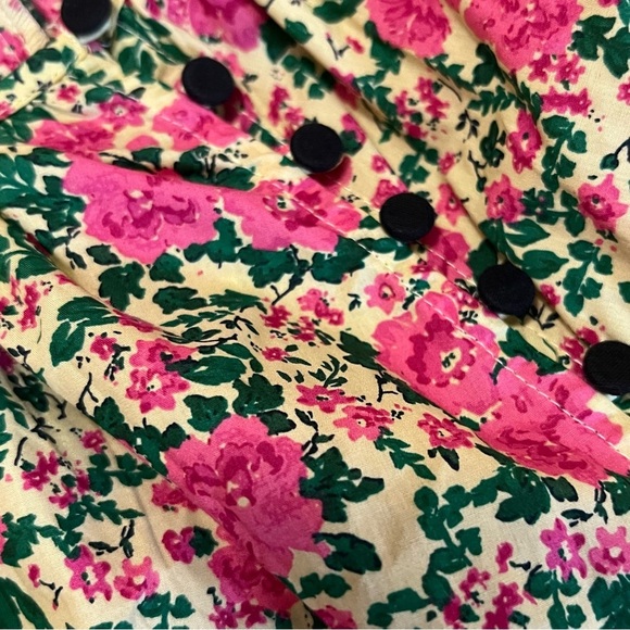 ZARA Blogger Favorite Voluminous Puff Sleeve Floral Printed Dress S Feminine - Picture 13 of 16